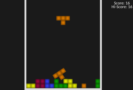 Tetris com física Revisão de vídeo